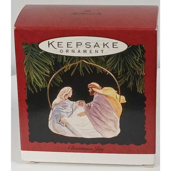 Hallmark Keepsake Christmas Joy Ornament 1996 Mary Josepsh & Jesus - Picture 2 of 12